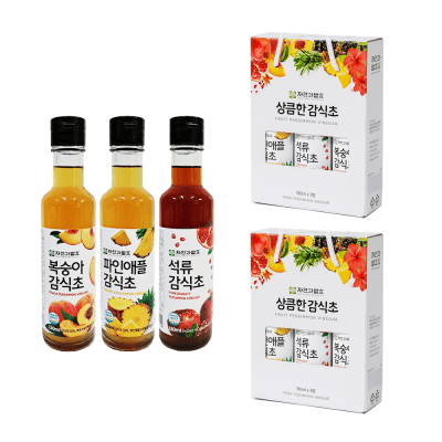 자연과발효 감식초 선물세트 180ml x 3개